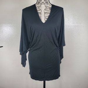 (NEW) Young Fabulous and Broke Black Long Sleeve Mini Hara Dress Y2K Size Small